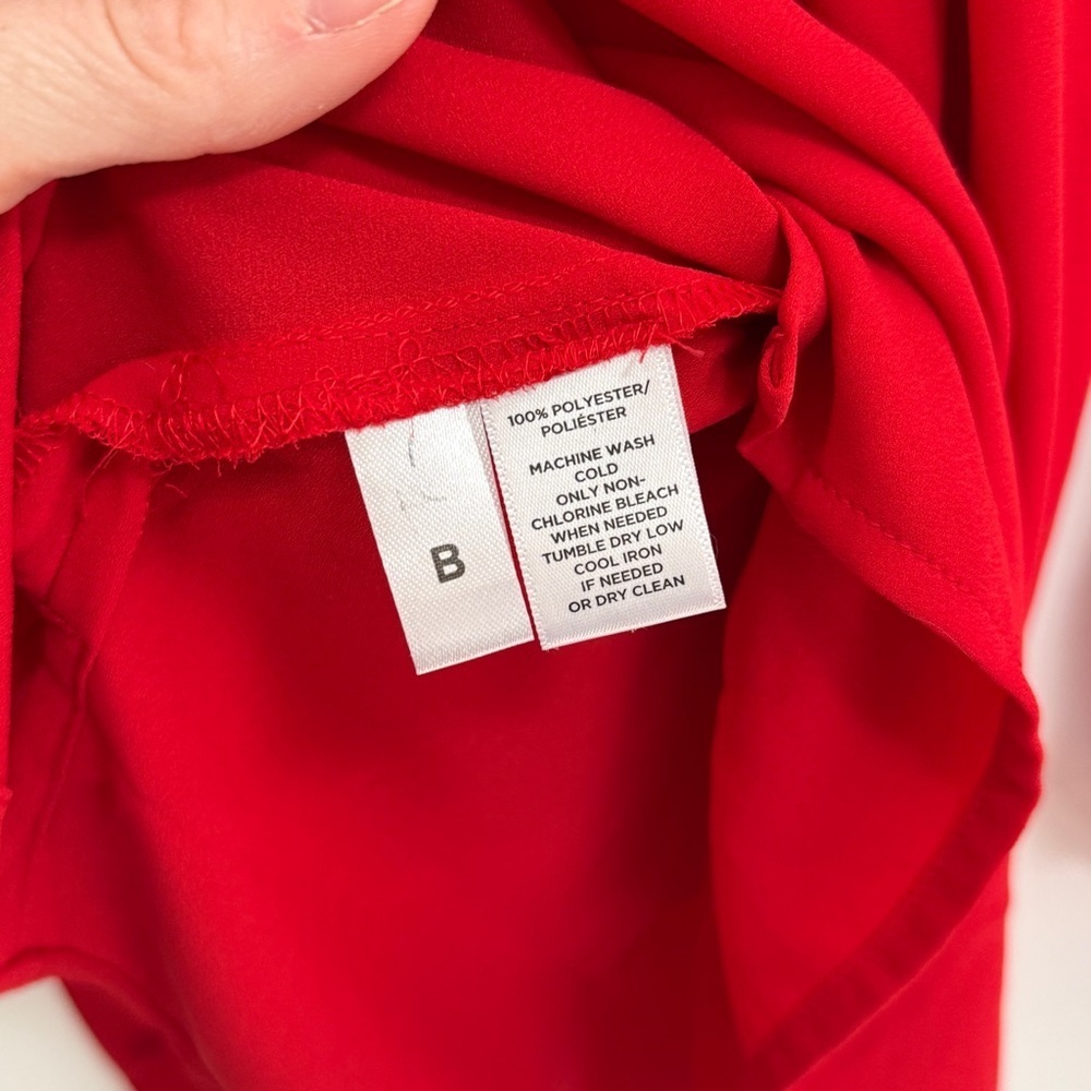 Loft Collared Button Down Shirt Corazon Red Small - image 6